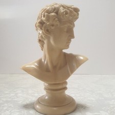 Statua Busto David G. Ruggeri Beige Marmo Michelangelo Replica Arte Italiana