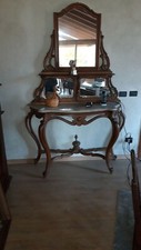 consolle in noce epoca 800' con marmo integro e specchiera 
