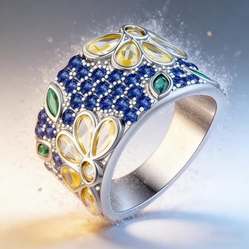 Filigree wide band ring - band,