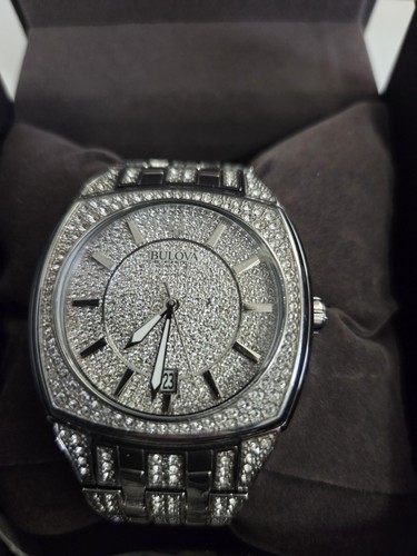 Bulova men silver with - bulova,