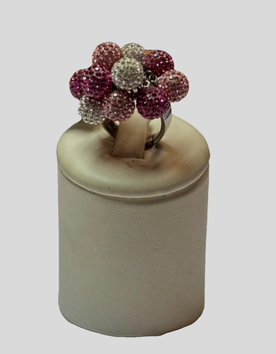 Anello acciaio swarovski - in,