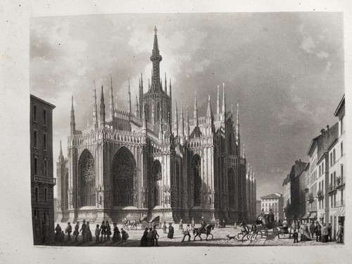 1836 rara stampa duomo - rara,