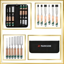 Parkside Set 6 Pezzi Scalpello Intaglio Legno Sgorbia da Falegname Lama acciaio