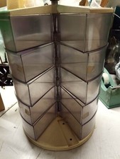 cassettiera in plastica trasparente circolare porta oggetti