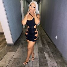 Mini Abito Donna Slim Sling Lady Bodycon Nightclub Abito da Ballo Festa Abiti Sexy