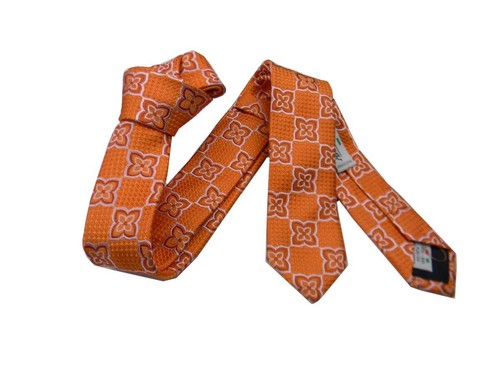 Cravatta fiori slim - slim, arancio