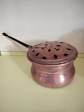 Antico Scaldaletto Scaldino In Rame