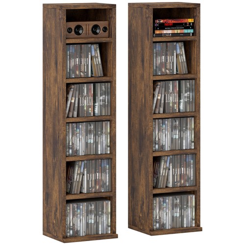 Homcom set scaffali porta cd - homcom,