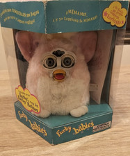 Vintage 1999 Tiger Electronics 70-940 Furby Babies Pink White Original