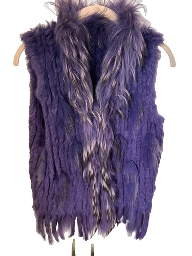 Gilet maglia viola - gilet, in