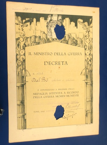 Decreto conferimento medaglia - conferimento,