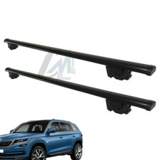 IRON120+BM03 BARRE PORTATUTTO FARAD ACCIAIO NERE SKODA KODIAQ 2017> CORR. BASSO 