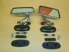 Specchietti retrovisori porta Triumph TR6 TR7 MINI ecc ** RH+LH ** completi CROMO Tex