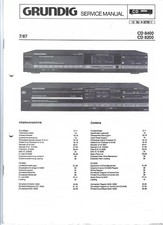 Grundig Manuale di servizio originale per CD 8400 CD 8200