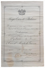 DIPL. REGIO ESERCITO ITALIANO