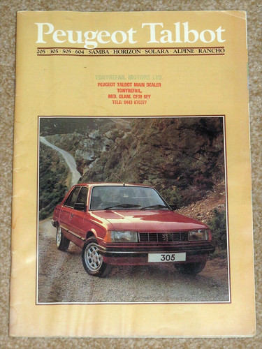 Brochure peugeot talbot - brochure, 1984