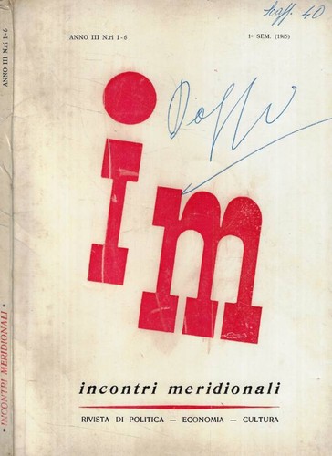 Incontri meridionali 1 - incontri, 1-6