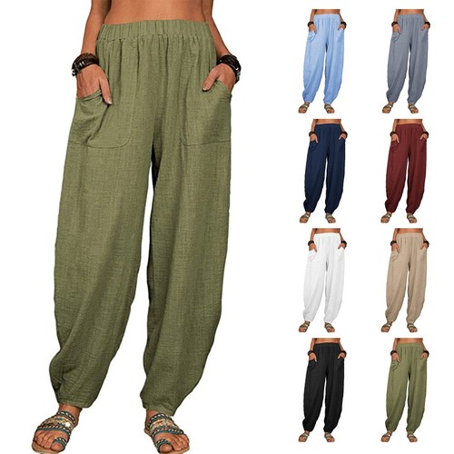Pantalone donna cotone harem