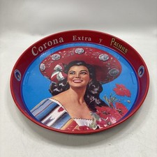 VASSOIO LATTA PUBBLICITARIO BIRRA CERVEZA CORONA EXTRA VINTAGE DA COLLEZIONE #33