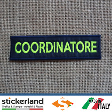 Toppa Patch ricamata personalizzata - COORDINATORE - Toppe da cucire 12 x 3 cm