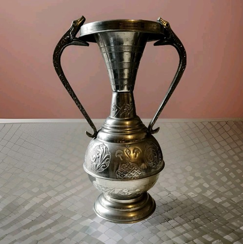 Antico vaso anfora placcato
