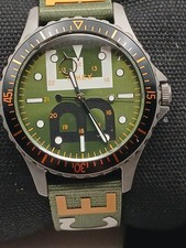 Orologio Uomo Timex Navi Iceberg Lunetta Girevole Quadrante Verde Cinturino Quarzo TW2V62800