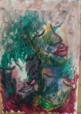 Quadro astratto tecnica mista