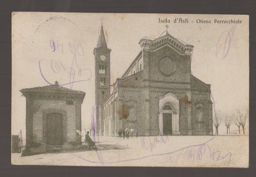 Isola asti cartolina chiesa - d'asti,