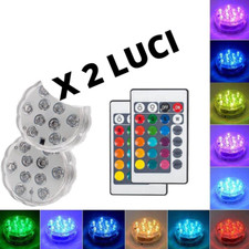 Luci Sommergibili a Led Luce Subacquea Con Telecomando RGB Colorate Da Piscina