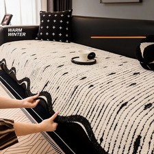 Plush Irregular Sofa Cover