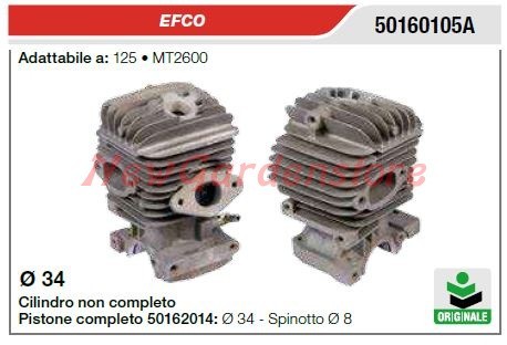 Cilindro motosega efco 125 - cilindro,