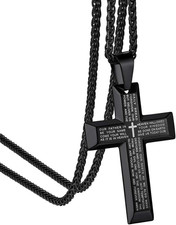 JEWELRY Collana Croce Uomo in Acciaio Inossidabile per Uomo Donna Collana Cristi