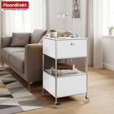 Scaffale in metallo, contenitore con ruote a 3 piani con cassetto, Concept Epure MK-145