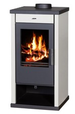 Vanessa Lux 9 kW - Stufa a Legna Moderna con Pannelli Laterali Verniciati