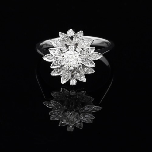 Anello vintage oro bianco - anello,