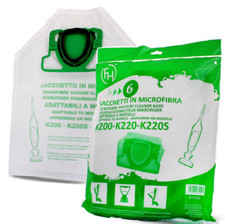 SACCHETTI COMPATIBILI CON FOLLETTO VK 200 VK 220S 6 PEZZI MICROFIBRA