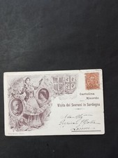 Cartolina ricordo Visita Sovrani in Sardegna. Aprile 1899