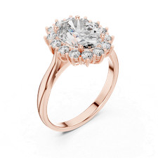 Anello solitario ovale