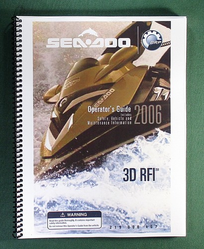 2006 seadoo rfi operator s - 2006, operator's