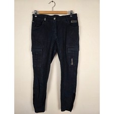 Pantaloni equitazione Cavallo Casca Pro Grip donna blu scuro denim calzoni