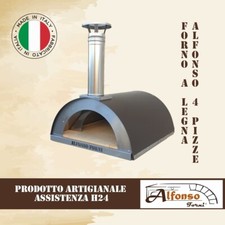 Forno a legna ALFONSO 4 PIZZE, forno a legna per pizza con biscotto refrattario