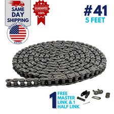 #41 Catena a rulli 5 piedi con 1 collegamento + 1 collegamento offset per go-kart