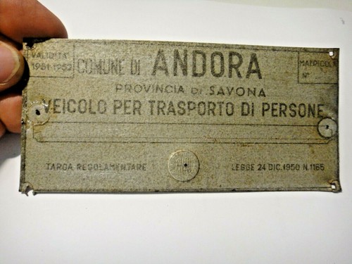 Antico targhino targa per - antico,