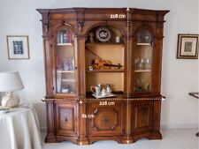 Mobile artigianale in noce massello con ante per soggiorno o sala da pranzo