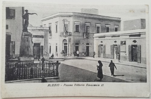 Cartolina alezio piazza - cartolina,