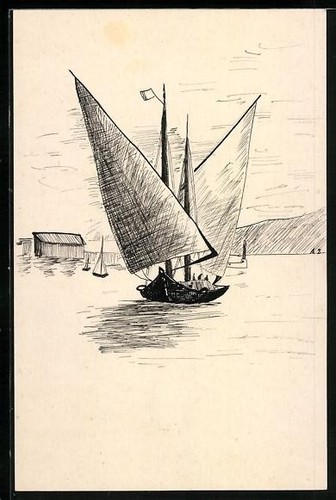 Cartolina artista dipinta - cartolina,