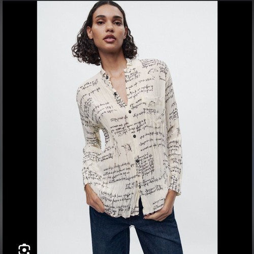 Zara wrinkle look printed - look,