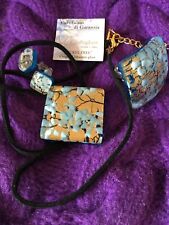 COMPLETO CLASSIC CIONDOLO,ORECCHINI E ANELLO IN VETRO DI MURANO MADE IN ITALY