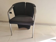 Poltrona attesa braccioli alluminio made Italy UFFICIO, SALA, STUDIO. VINTAGE 