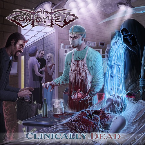 Contorted clinically dead - contorted,